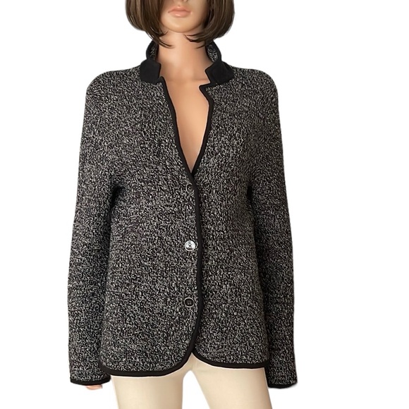 Talbots merino wool houndstooth sweater blazer - Picture 1 of 9